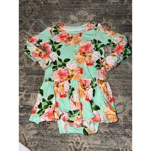 Gigi & Max Bamboo Ruffled Onesie Floral Dress Infant